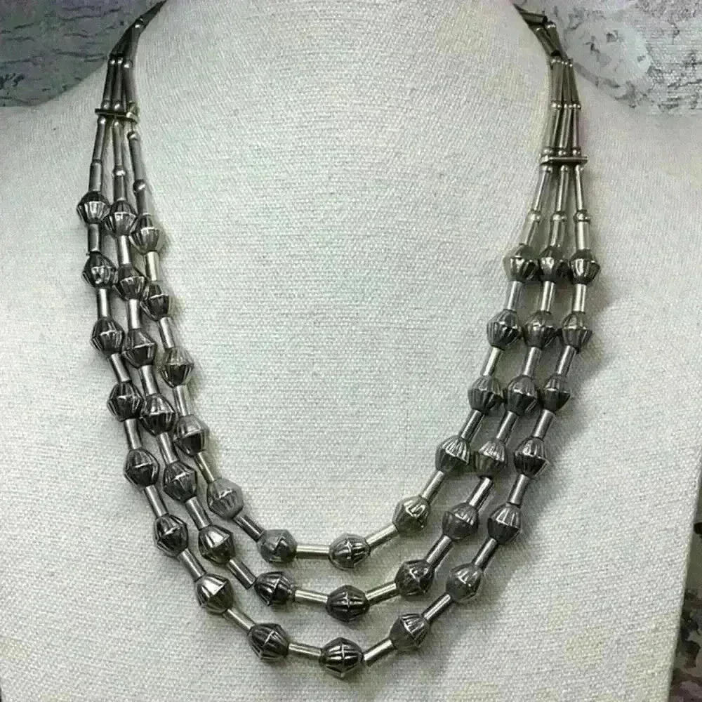 Vintage Silver Metal Necklace 20”